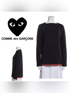 Comme des Garçons Dyed Stripe Hem Switching T-Shirt